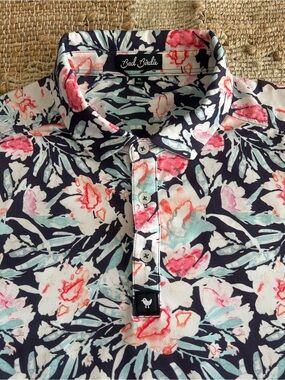 Bad Birdie Core Performance Golf Polo Floral